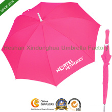 Quality Aluminium Fiberglass Stick Umbrella with Matched Color Handle (GOL-0023AFP)